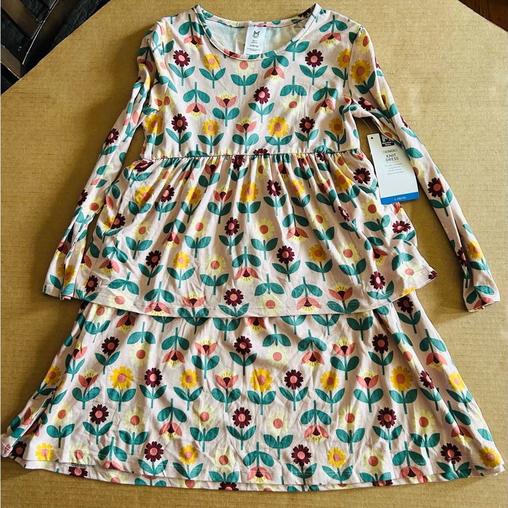 Floral Long Sleeve Kids Dress